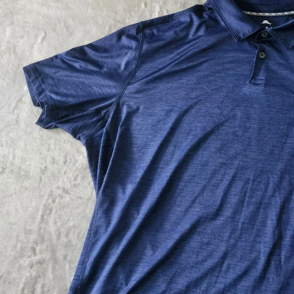 Tommy Bahama Polo Shirt Mens 3XL Blue IslandZone Performance Golf Big & Tall - Picture 4 of 12